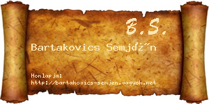 Bartakovics Semjén névjegykártya